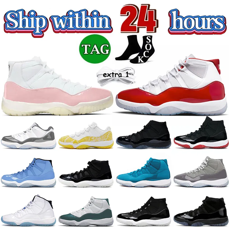 Outdoor Sport J11 Jumpman Basketball Shoes For Men Women Cherry 11s Light Pink Cap And Gown Cool