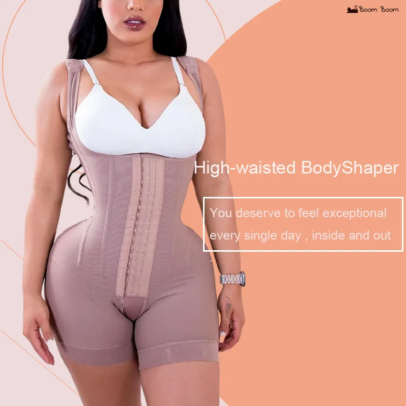 Shapers pour femmes Vêtement à double compression haute pour femmes Contrôle du ventre Skims réglables BBL Post Op Surgery Supplie Fajas Colombianas 230418