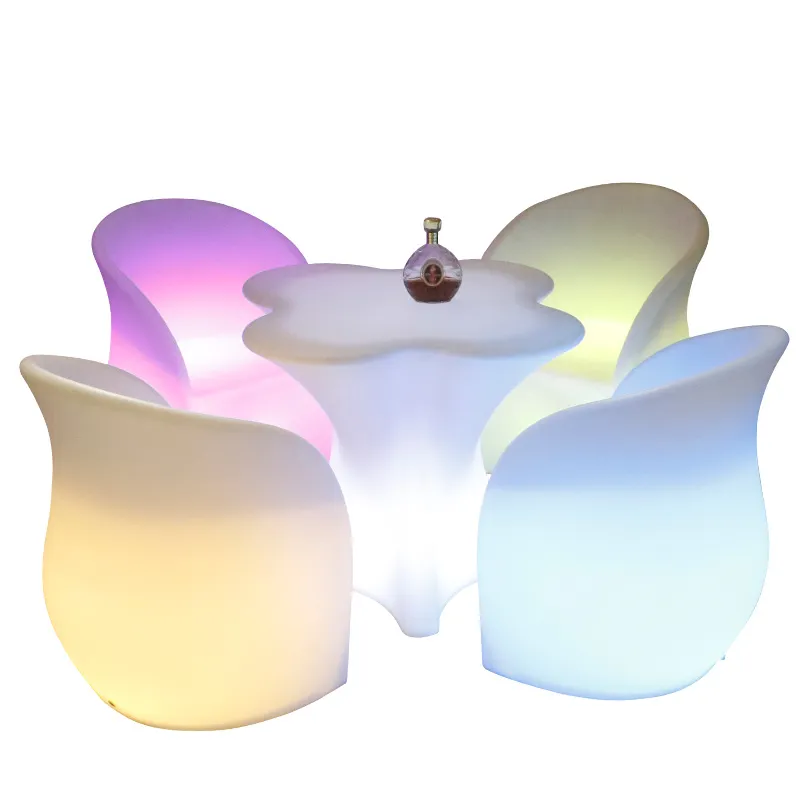 دخن الحفلات ديلوكس LED Luminous Plum Blossom Table Chair stivid