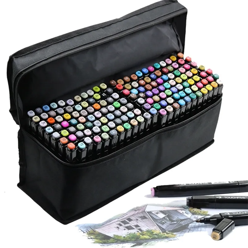 Markers Pen Set 18/24/30/40/60/80/120Colors Animation Sketch Marker Dual  Head Drawing Art Brush Pens Alcohol