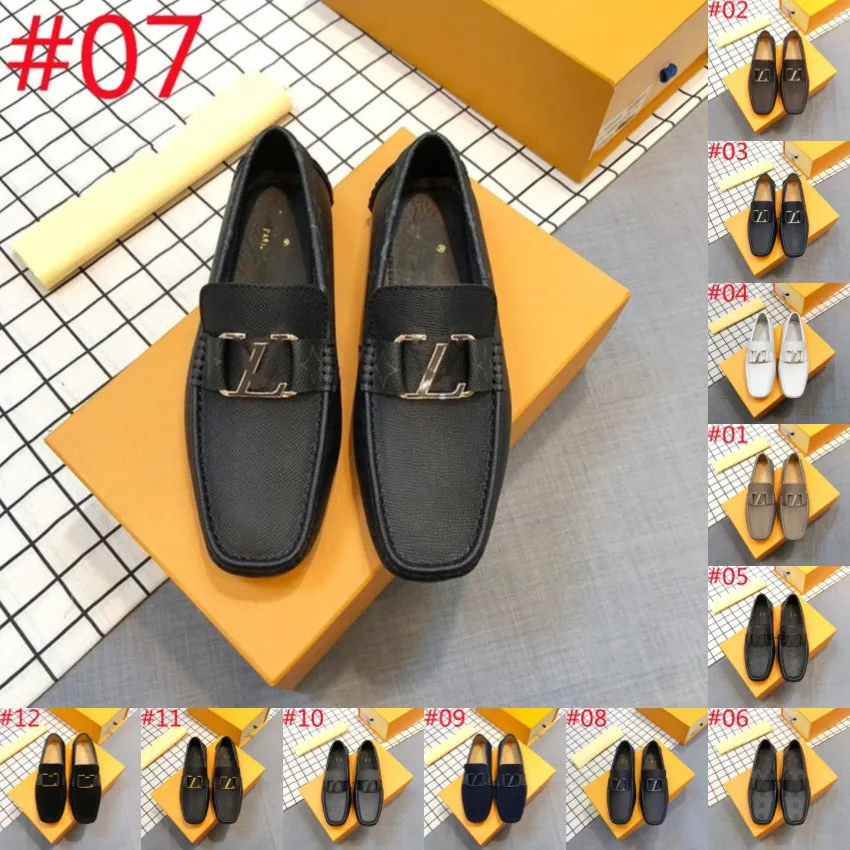 Luxury Men 40 Model Buty Buty Spring Fashion Boat Footwear Man marka skórzana mokasyny męskie