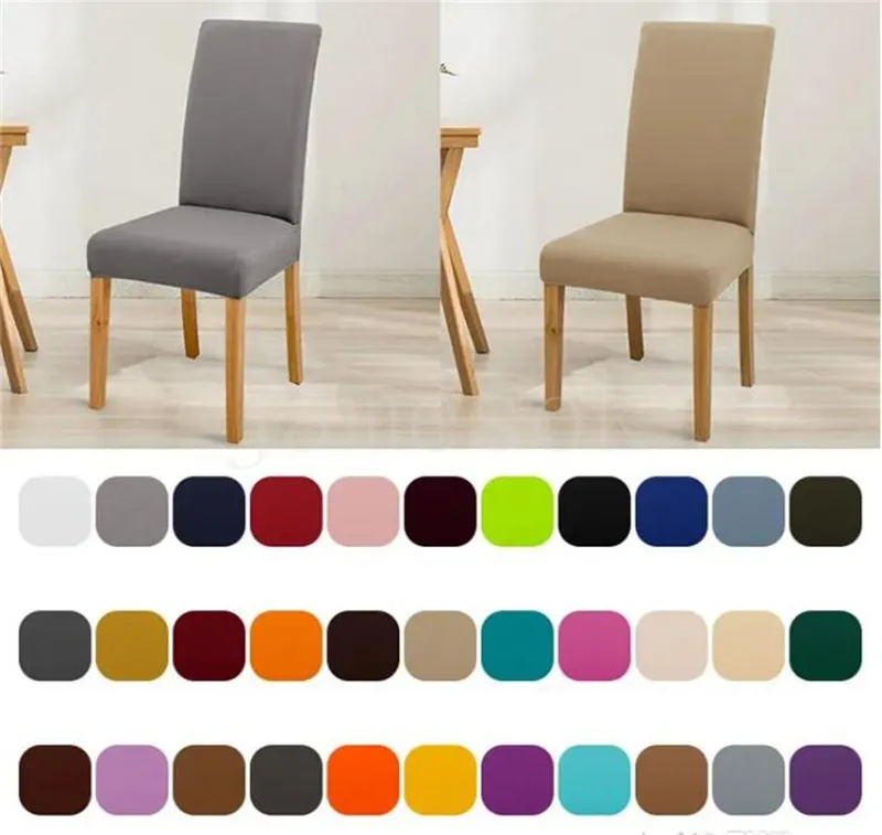 Couverture élastique de chaise d'ordinateur chaises de bureau conjointes couvre simple salle à manger hôtel tabouret couvre chaise dossier couverture DF181