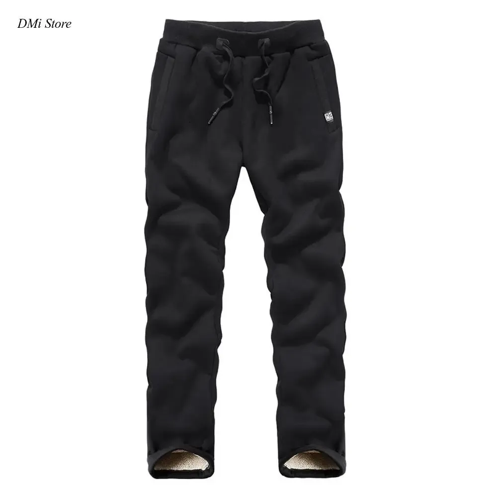DIMI Mens Warm Fleece Lined Warm Pants Solid Color, Fur Inside, Plus Size,  Perfect For Autumn And Winter Joggers Style #231117 From Hai04, $29.47