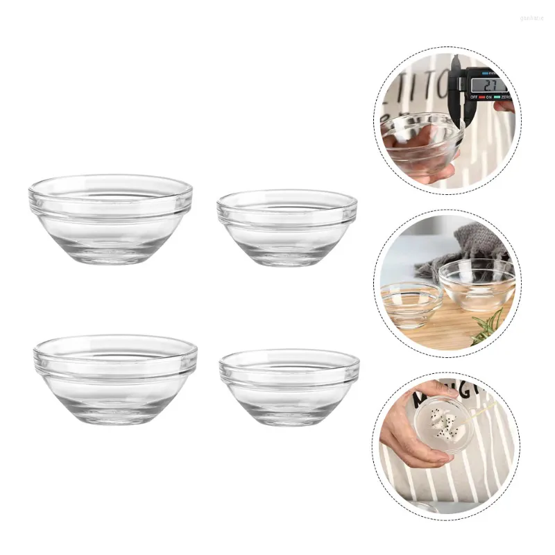 Dinnerware Sets 8 Pcs Bozai Cake Bowl Jelly Fruits Candy Snack Bowls Salad Condiment Dessert Glass Side Dishes