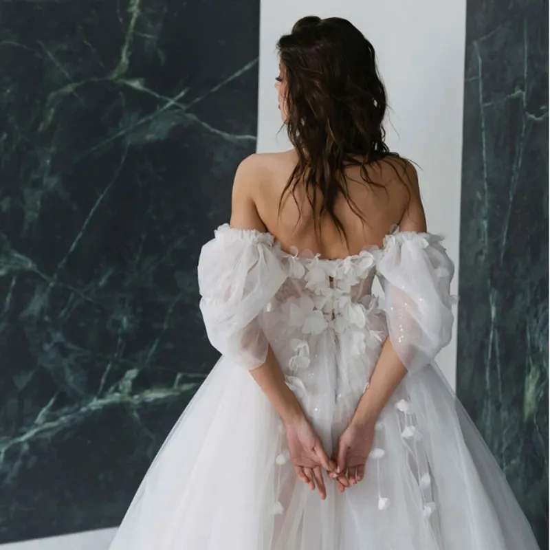 open lace back dress Strapless Clean Organza Wedding Gown  HAREM's Brides
