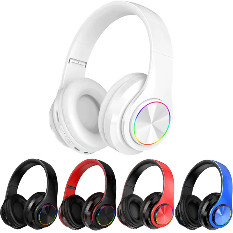 Casques sans fil pliables B39 Casques Bluetooth Écouteurs Son 3DHiFi Jeu de sport Casque de course Batterie intégrée de 400 mAh 8 heures de conversation musicale