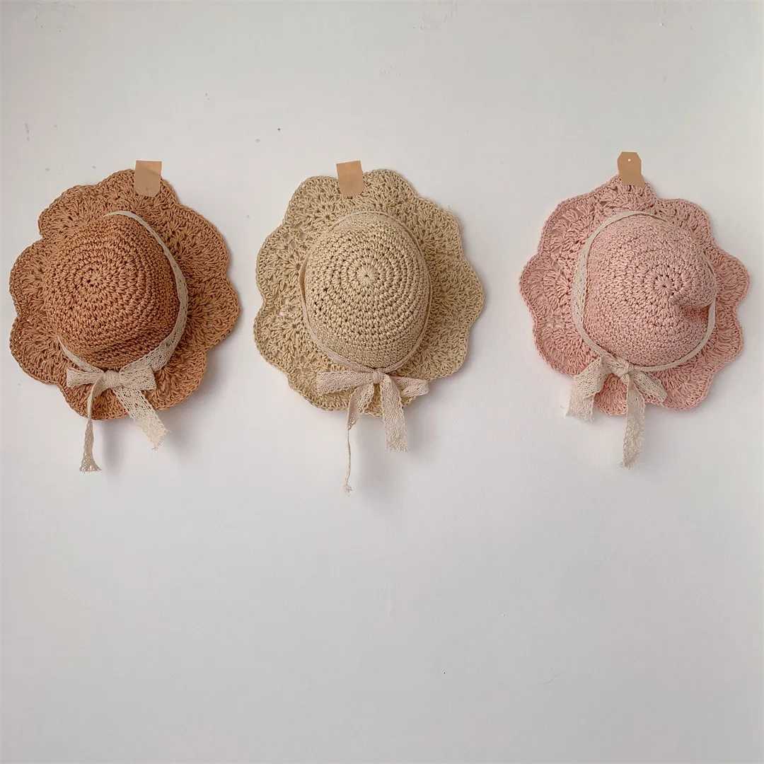 Princess Petal Brim Straw Woven Toddler Hat With Sun Protection Lace  Collapsible Infant Bucket Cap For Kids And Girls Fashionable And Cute From  Pu09, $9.4