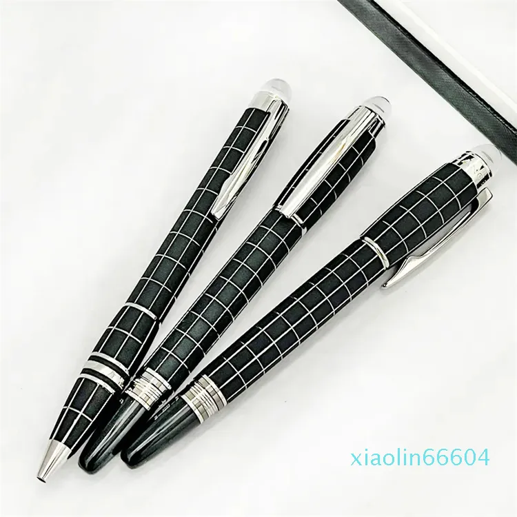 Penna di lusso di alta qualità 14k Testa di cristallo 4810 Penna stilografica Cappuccio trasparente Classique Resina nera