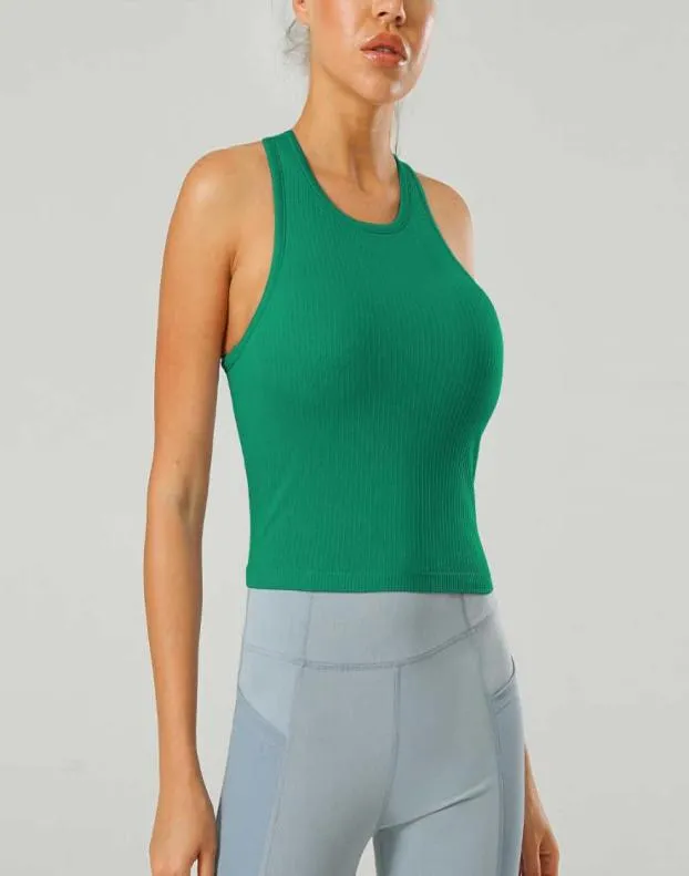 Breathable Womens Sports Vest For Running, Fitness, Yoga Short Length,  Gathered Design Gym Sleeveless Shirt T Sleeveless Shirt #9412715 From Debf,  $26.97