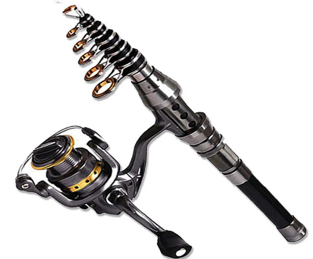 Telescopic Ultralight Spinning Rod Combo With Reel Full Kit, 15M