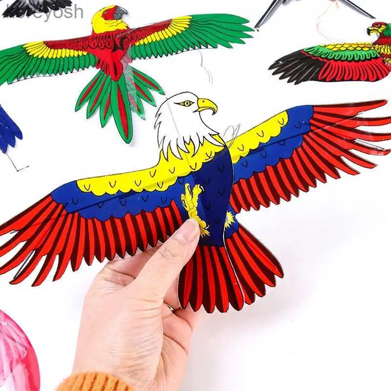 Foldable Cartoon Eagle Kite With Hand Brake Beginner Fly Fishing