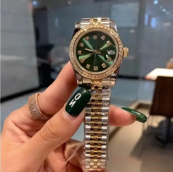 Montre de dame de couleur multiple président diamant lunette coquille visage femmes Datejust montres Jubilee 2813 montres en acier inoxydable le plus bas A191O