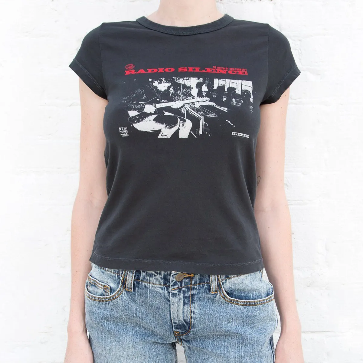 Женская футболка винтажная классическая рок-рисовая футболка Женская летняя круглая шея с коротким рубашкой.