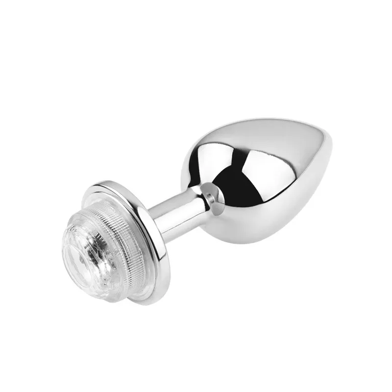 Wireless Remote Control Metal Luminous Plug LED Anal Tail Sex Toy Adult Products for Women_voghion.com