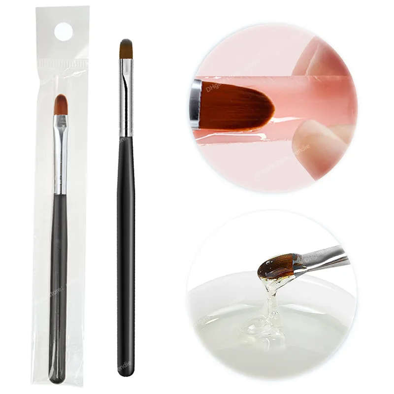 1PCS paznokcie sztuka czarny uchwyt Malowanie wzorca pędzla akrylowego żel UV powłoka rysunkowa Pen Pen Manicure Tool Narzędzia do paznokci Posmenail szczotki samochodowe telefony samochodowe