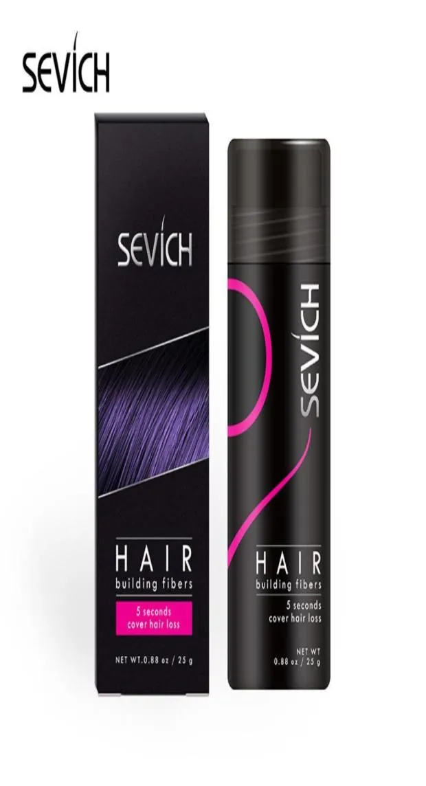Keratin Hair Fiber 25g Hair Building Fibres Thinning Loss Concealer Styling Powder Sevich Brand blackdk brown 10 colors83826789635291