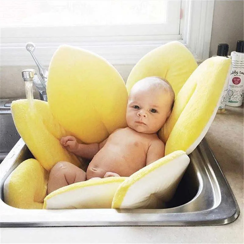 【新品未使用】SEPARATE BATH&TODAYFUL Cushion Bathing Tub Seat Cushion for Babies 0-3 Years Folding Sunflower