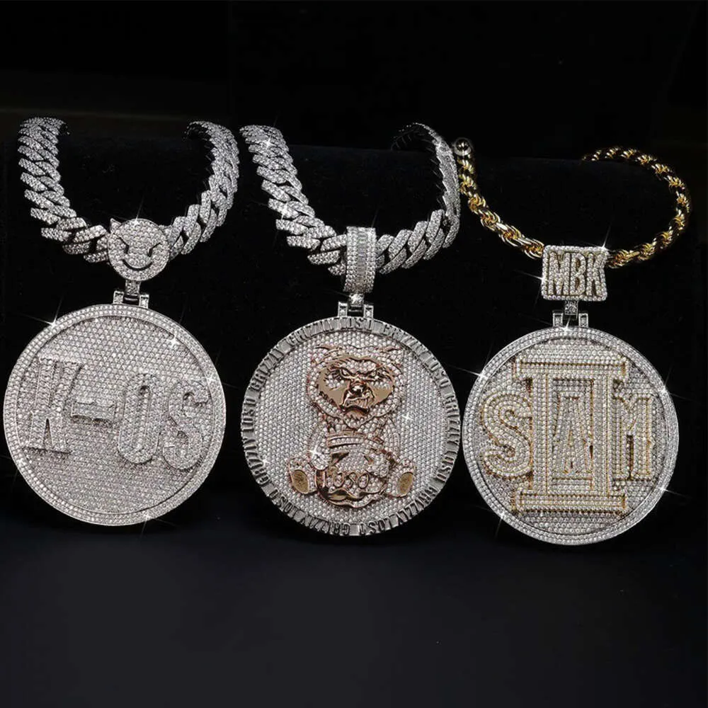 Fabriek Prijs Custom Vvs d Kleur 18k Gouden Sieraden Moissanite Diamanten Hanger Iced Out Hip Hop Brief Naam Aangepaste hanger