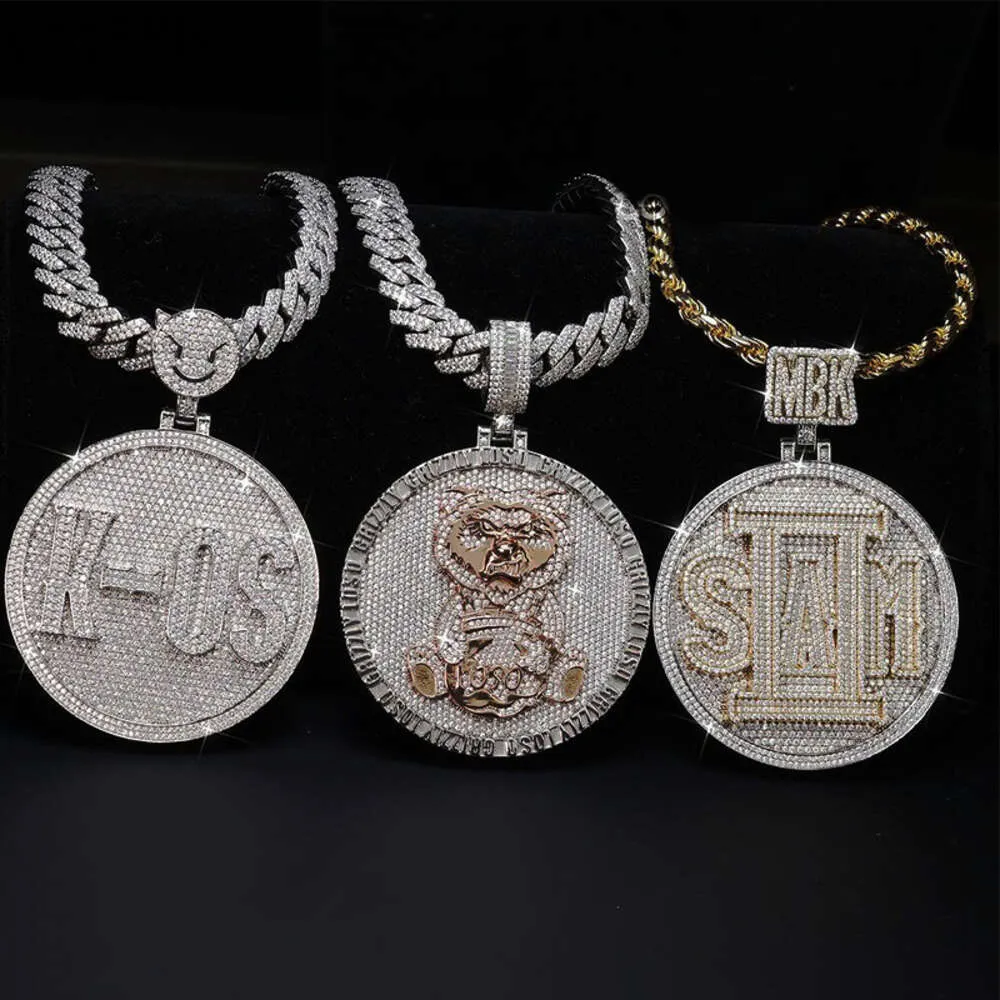 Fabrikpreis Benutzerdefinierte Vvs d Farbe 18k Gold Schmuck Moissanit Diamant Anhänger Iced Out Hip Hop Buchstabe Name Benutzerdefinierte Anhänger