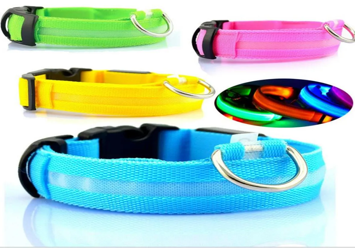 LED Dog Cat Collar Adjustable Fashion Available in 5 Colors 6 Sizes Makes Your Dog Visible Safe Seen Blinking strobe or nor7251175