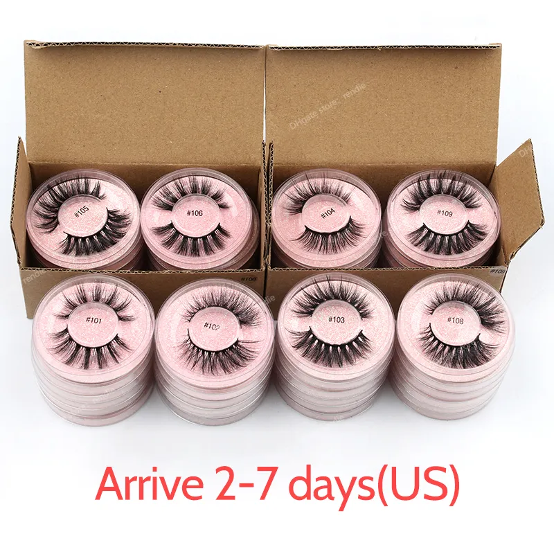 Wholesale Lashes 4/50/100 Pcs Eyelashes Bulk 3D Mink Lashes Makeup Natural False Eyelashes Wispy Long Faux Cils maquillaje femme Makeup Tools AccessoriesFalse