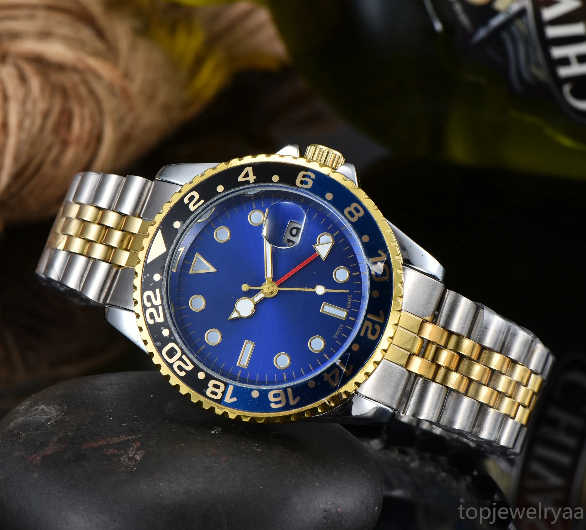 Zegarek męski męski zegarek trzy pin kwarcowe Watch Wysokiej jakości najlepsza luksusowa marka kalendarz zegar