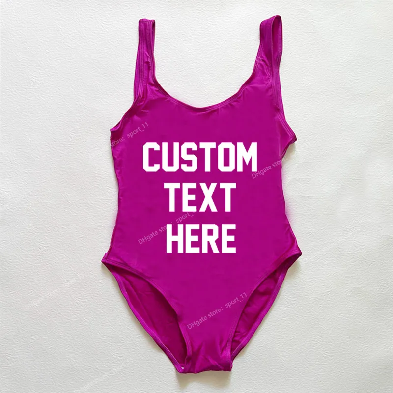 CUSTOM TEXT 2022 New One Piece Swimsuit Bikini Plus Size Bathing Suit High Cut Low Back Beachwear wholesale swimwear women SwimOne-Piece Suits Sportswear