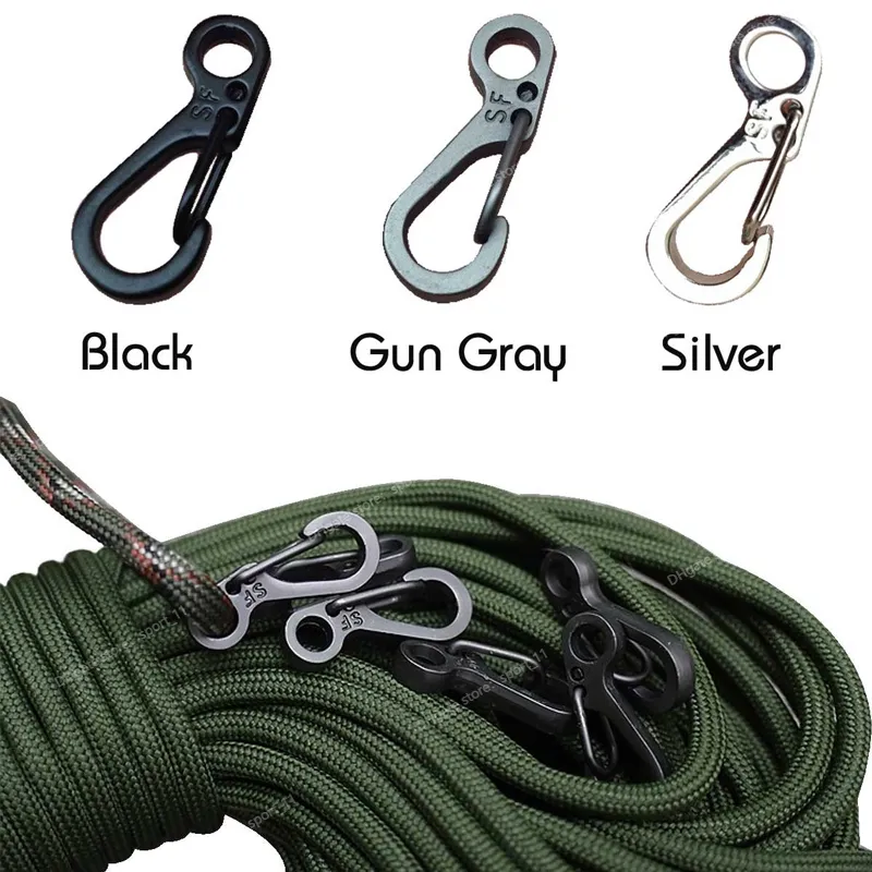 10 Teile/los Mini Karabiner Schlüsselanhänger Camping Gadgets EDC Überleben Ausrüstung Karabinerhaken Klettern SF Frühling Rucksack Taktische Ausrüstung Camping Wandern klettern Zubehör