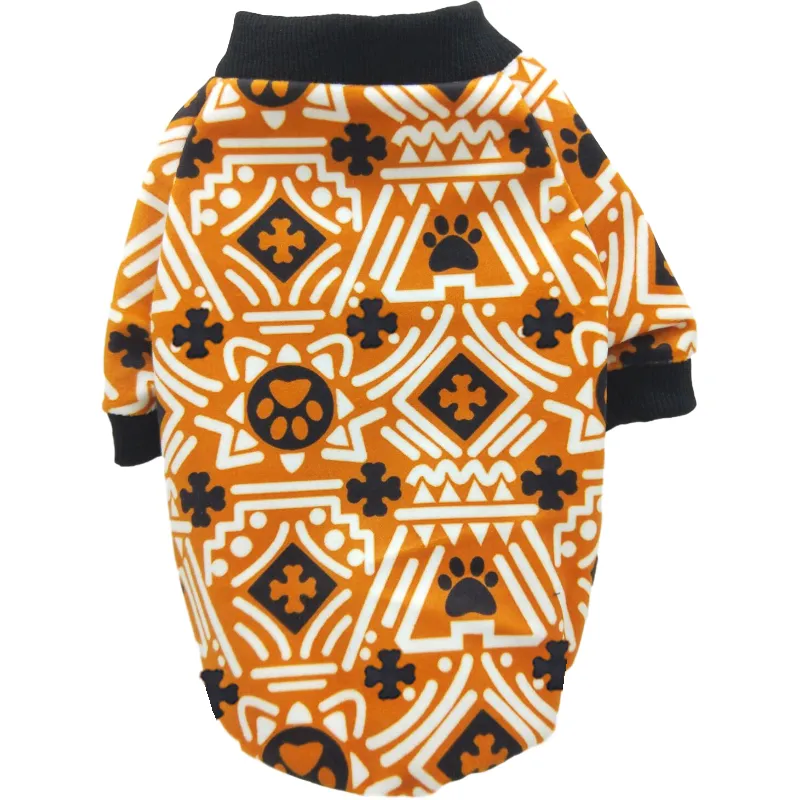 Vêtements pour chiens de marque Vêtements pour chiens avec motif de lettre imprimé classique Printemps et automne Veste chaude pour chiot en fibre acrylique pour petits chiens Bouledogue français Rouge L A694