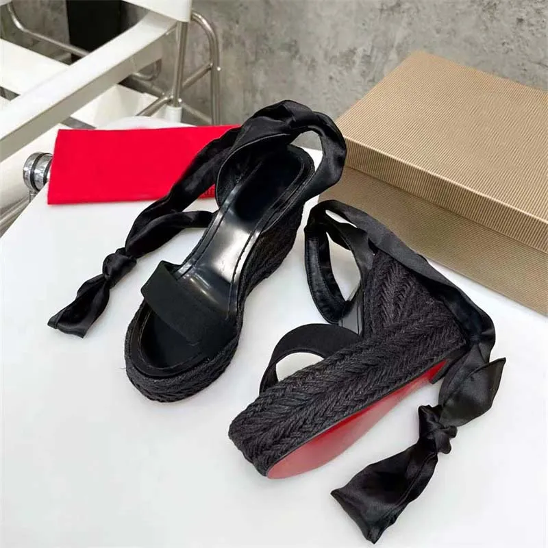디자이너 여성 하이힐 샌들 여름 패션 섹시한 방수 플랫폼 파티 신발 가죽 디자이너 슬리퍼 고품질 웨딩 솔즈 힐 12cm 상자