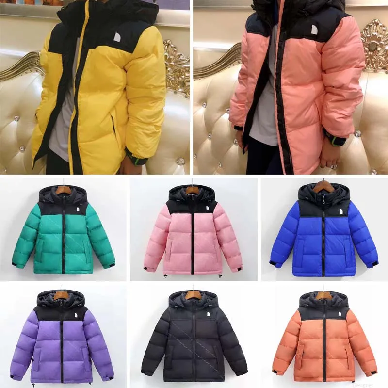 2023Kids Down Coat Designer Boy Girl Jackets Parkas Classic Letter Outwear Jacket Coats Baby High Quality Warm Hooded Top 2 Styles 13 Options