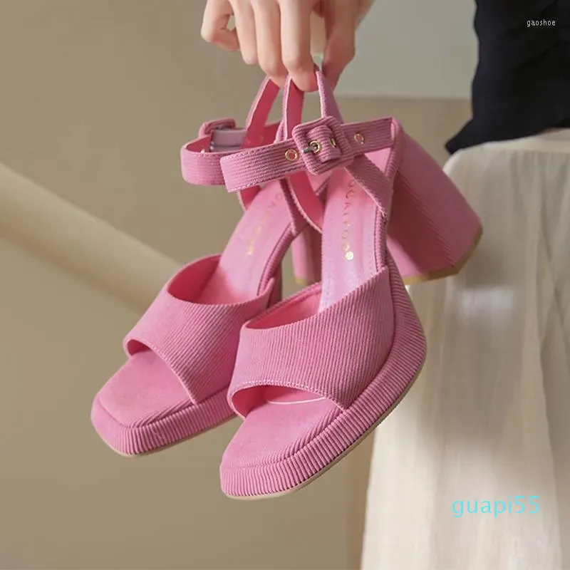 Sandales talons hauts chaussures femmes 2023 été marque concepteur diapositives fête pompes robe Sexy bout carré Mujer Zapatillas