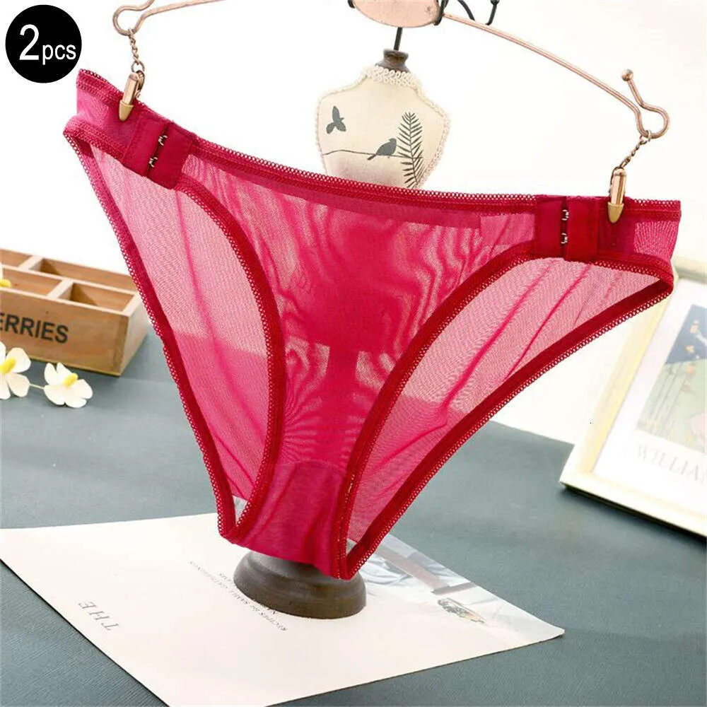 Datorer Ny transparent mesh krokknapp Underkläder för kvinnor thong trosor låg midja sexiga underbyxor