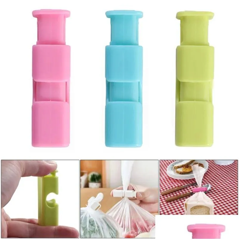 Bag Clips Portable Chip Sealing Snack Food Spring Sealer Freshkee Clamp Plastic Tool Kitchen Accessories Lx5403 Drop Delivery Home G Dhxge