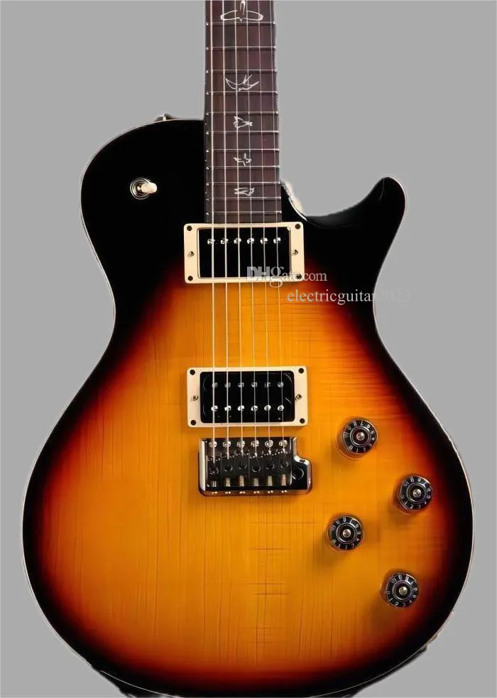 Custom Flame Maple Maple Top Electric Guitar China con hardware cromato