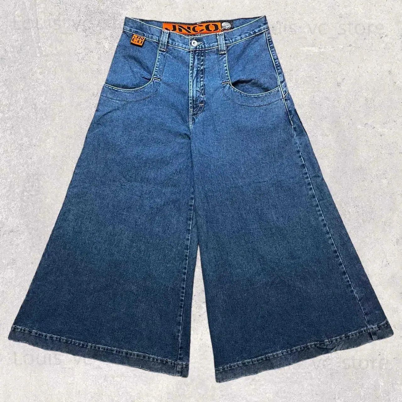 Womens Jeans JNCO Oversize Pocket Blue Retro Baggy Jeans Y2k