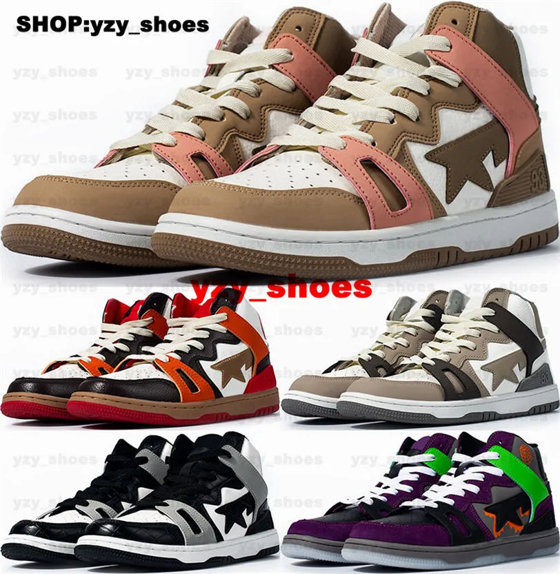 Кроссовки Обувь Кроссовки Мужские Размер 12 A Bathing Ape Bapestar 93 Hi Purple Eur 46 Us 12 Us12 Повседневные женские кроссовки для бега Дизайнерские беговые кроссовки Белые черные на платформе Скейт Молодежные