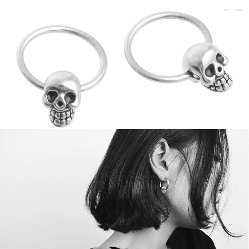 Stud Küpe Javrick Punk Retro Kulak Piercing Studs Titanyum Çelik Hayalet Kişilik Takı Hediyesi