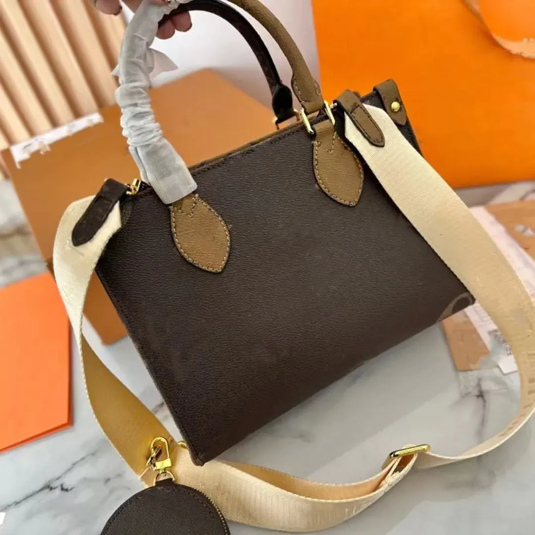 2022Designer Tote Bag Donna ONTHEGO PM GM Presbiopia Borsa di grande capacità Moda Totes Borsa a tracolla di lusso Donna Toron Handle Lady Shopping Borse a mano