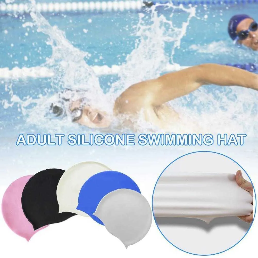 Swimming caps Swimming Cap Hat Men Women Rubber Adult Silicone Waterproof From Hair Petal And Swim Chlorine Protect Pool Teens Water Divi N8c7 P230418