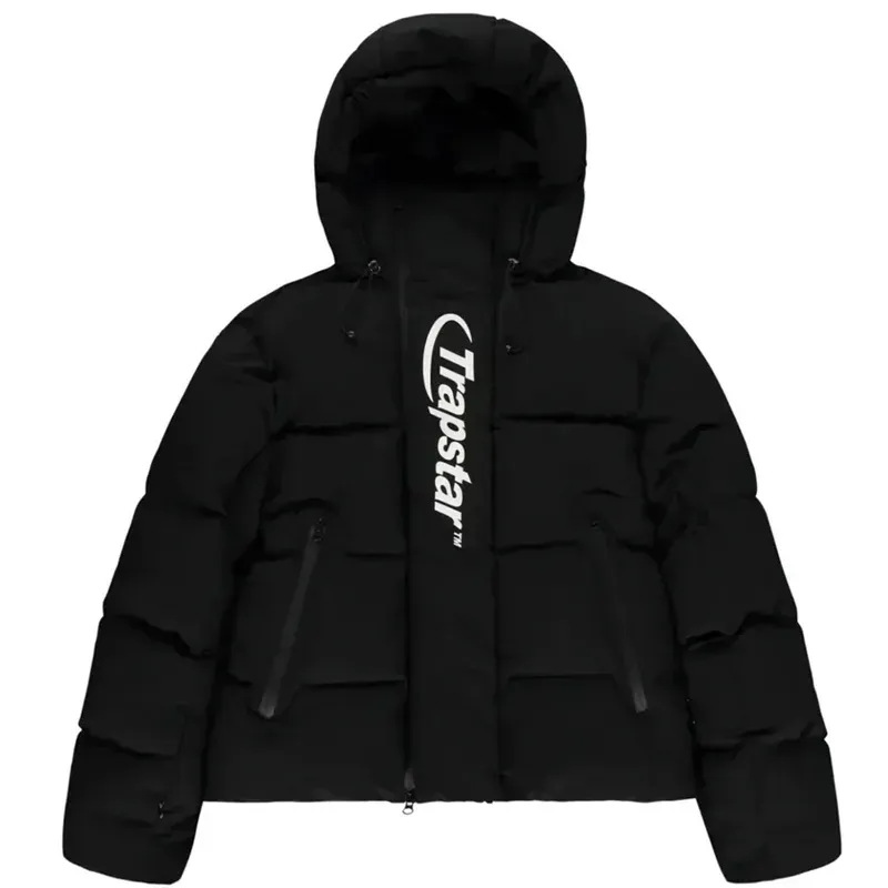 Trapstar London HYPERDRIVE TECHNICAL PUFFER JACKET - Black White Down Jacket Warm Mens Clothing New Men Top