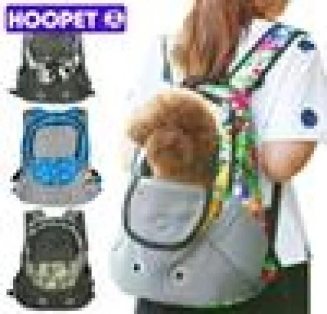 Hoopet husdjur bärare axlar bakre förpackning hund katt resväska mesh ryggsäck huvud ut design rese justerbar axelband1413049