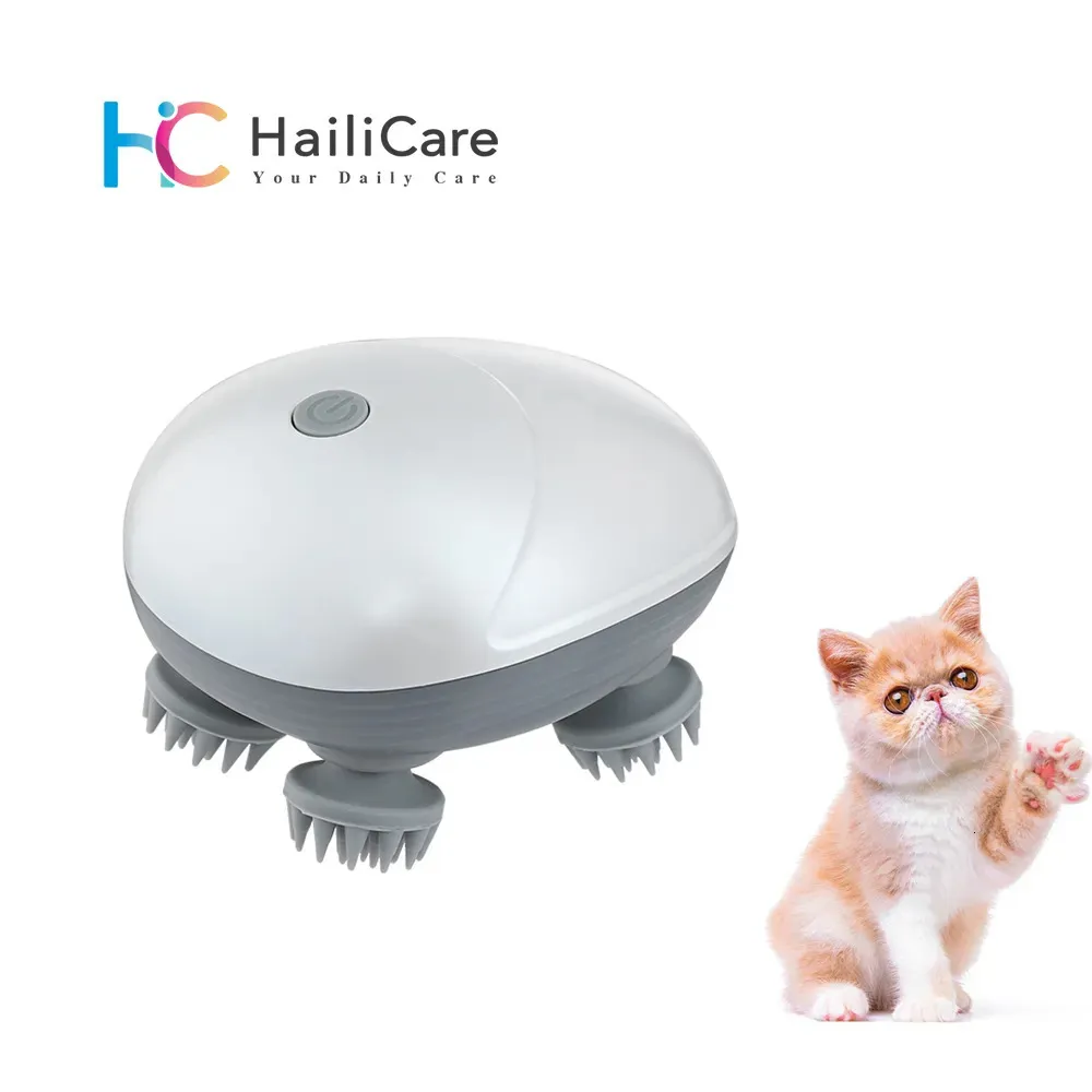 Masseur de tête électrique pour animaux de compagnie, chien, chat, Massage vibrant du cuir chevelu, Machine de chargement, pétrissage, fournitures de soins de santé, accessoires 231117