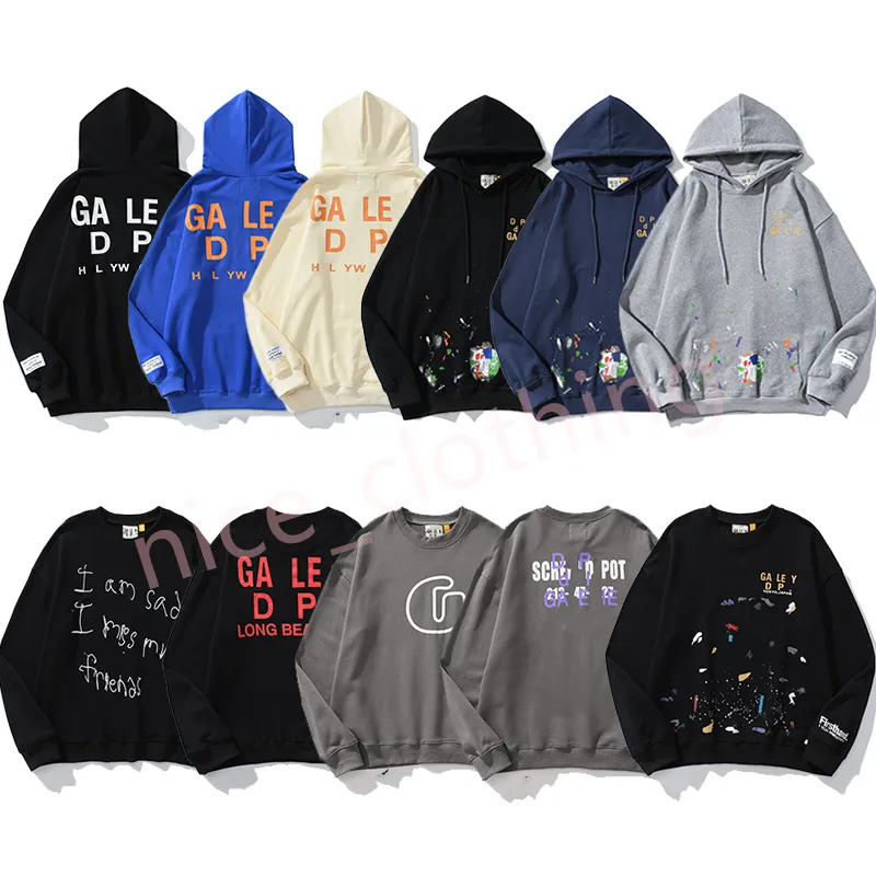 Designer Gallerise Hoodies Depts Hoodies Luxo Hoodies Pullover Sweatshirts Solto Manga Longa com Capuz Jumper Masculino Feminino Moda Streetwear Amantes Tops Vestuário