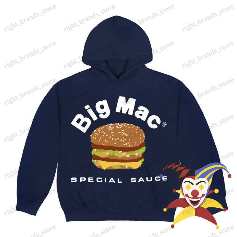 Męskie bluzy bluzy Puff Print Cactus Plant Pchle Market Big Mac Special Sos Sos Hamburger Hoodie Mężczyźni 1 Najlepsza jakość CPFM Pullover Hooded T230418