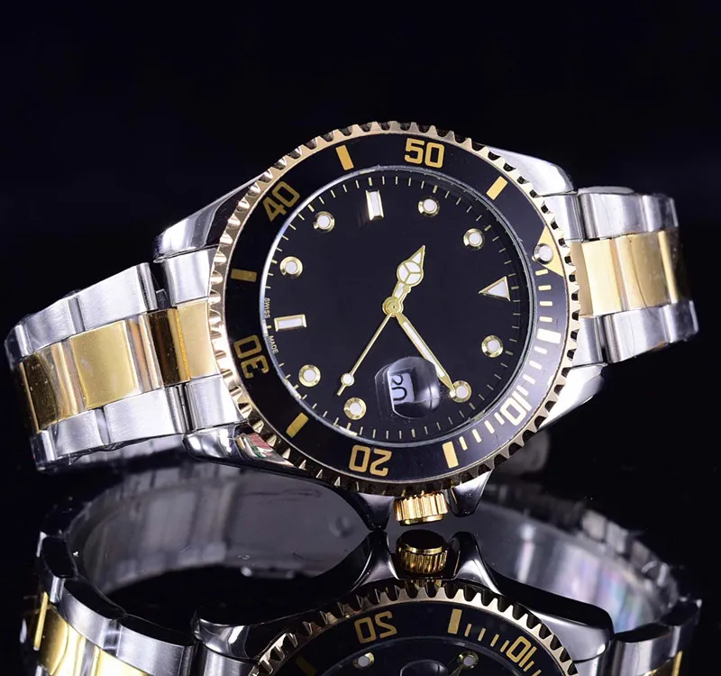 42 мм Новые мужские часы Роскошные наручные часы модный черный циферблат с браслетом-календарем складная застежка Master кварцевые мужские часы relogio masculino