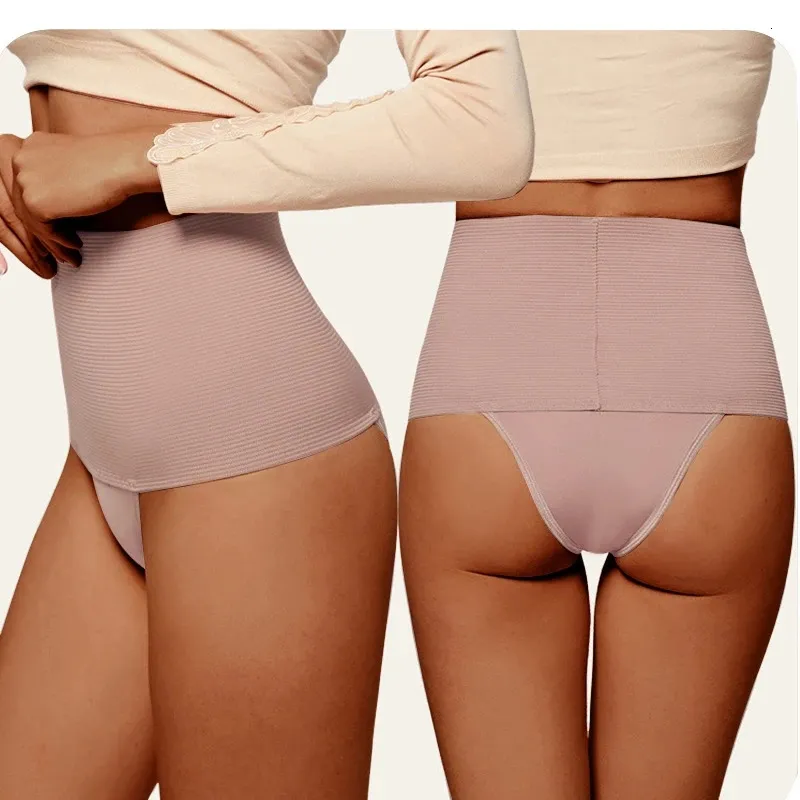 Waist Tummy Shaper High Control Panties Slimming Underwear Women Body  Elastic Trainer Shaping Belt Shapewear Flat Belly Sheath 231117