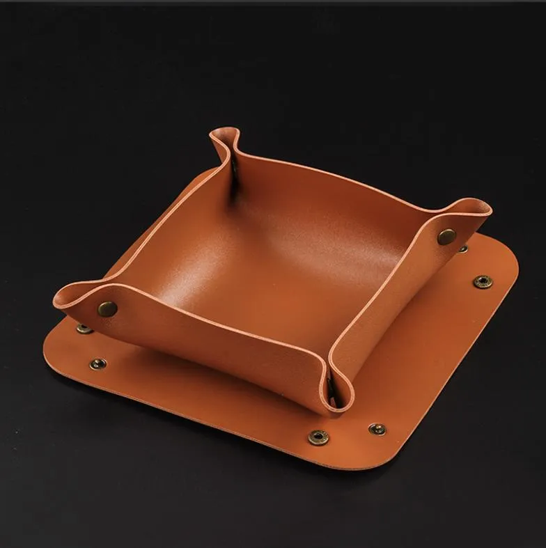 Smoking Pipe Portable and foldable PU leather tobacco straw tray, hand rolled cigarette tray