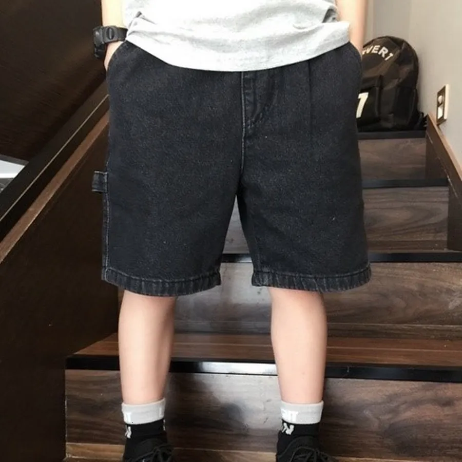 Kids black denim shorts sale