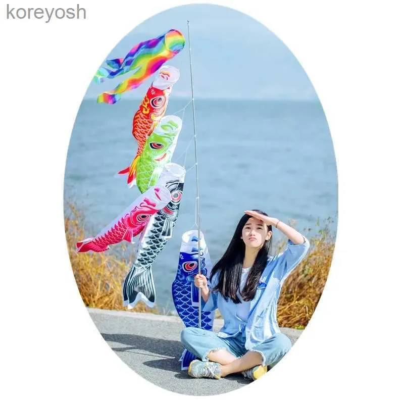 Accessoires de cerf-volant, poisson de dessin animé 40cm, carpe japonaise, banderole, drapeau de poisson, cerf-volant Koi Nobori Koinobori 70cm L231118, 1 pièce